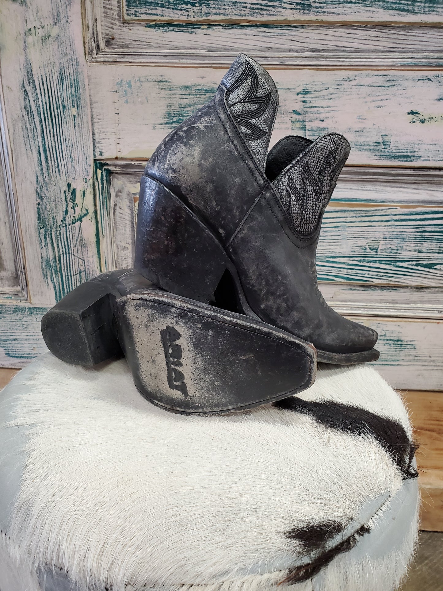 Grey Shortie Boots