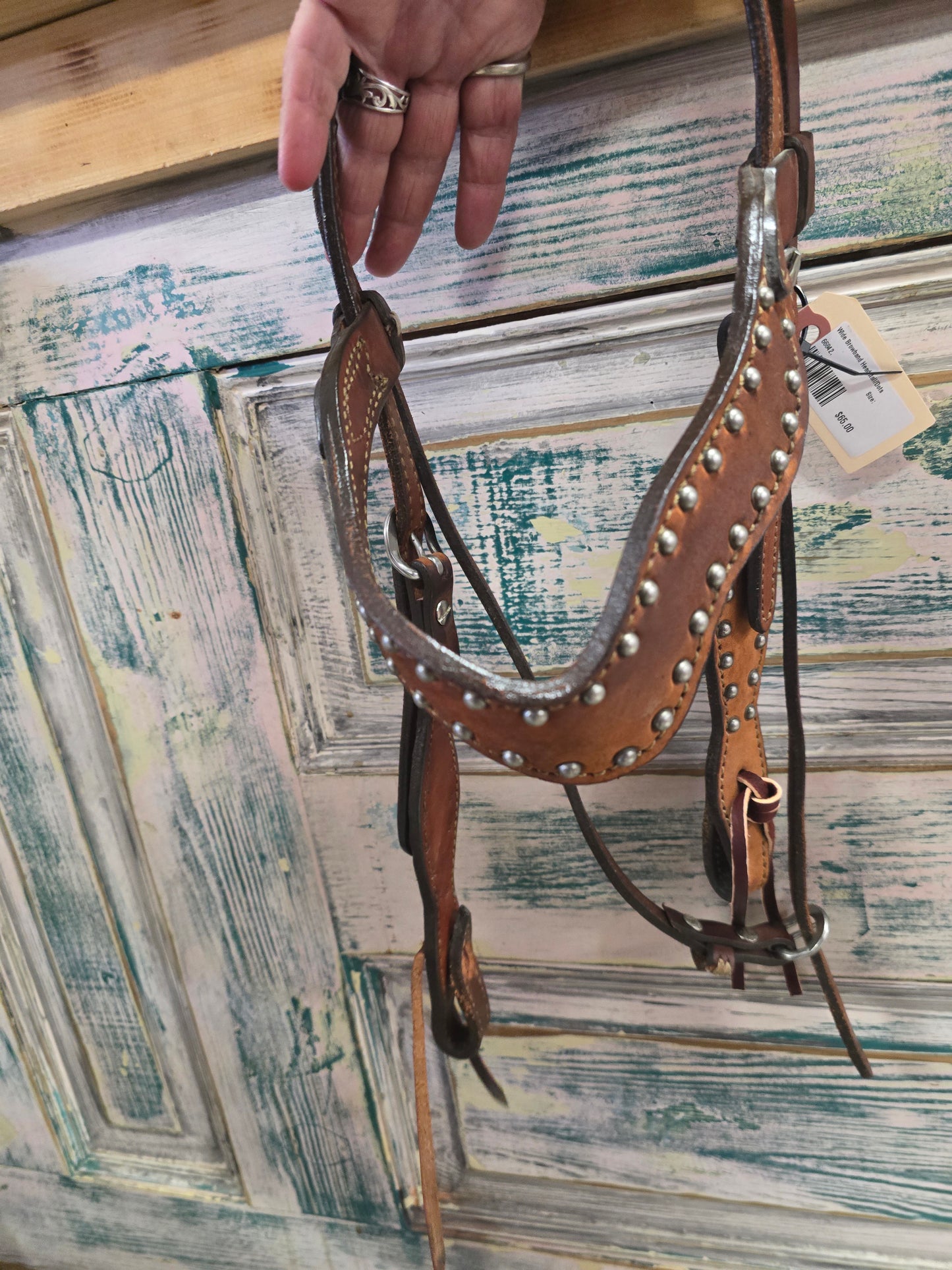 Wide Browband Headstall/Dots