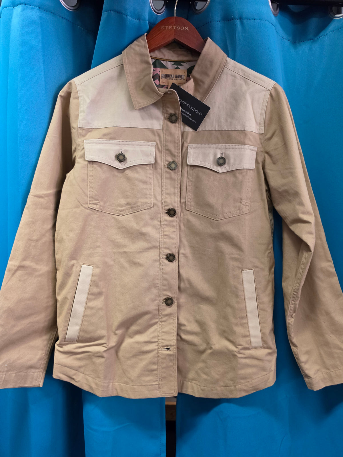 Tan Canvas Red Head Light Jacket