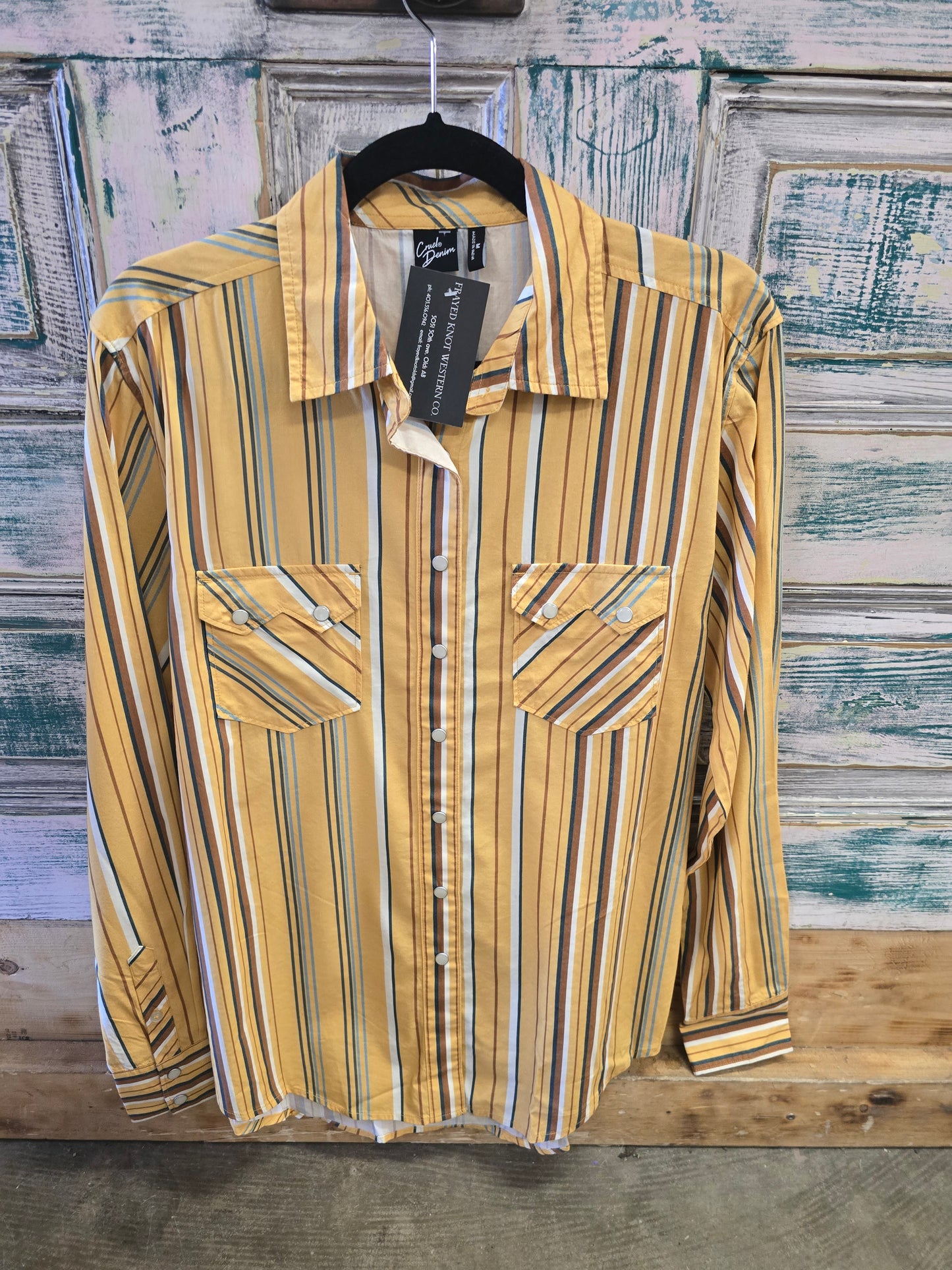 NEW Yellow Stripes Ladies W/Shirt
