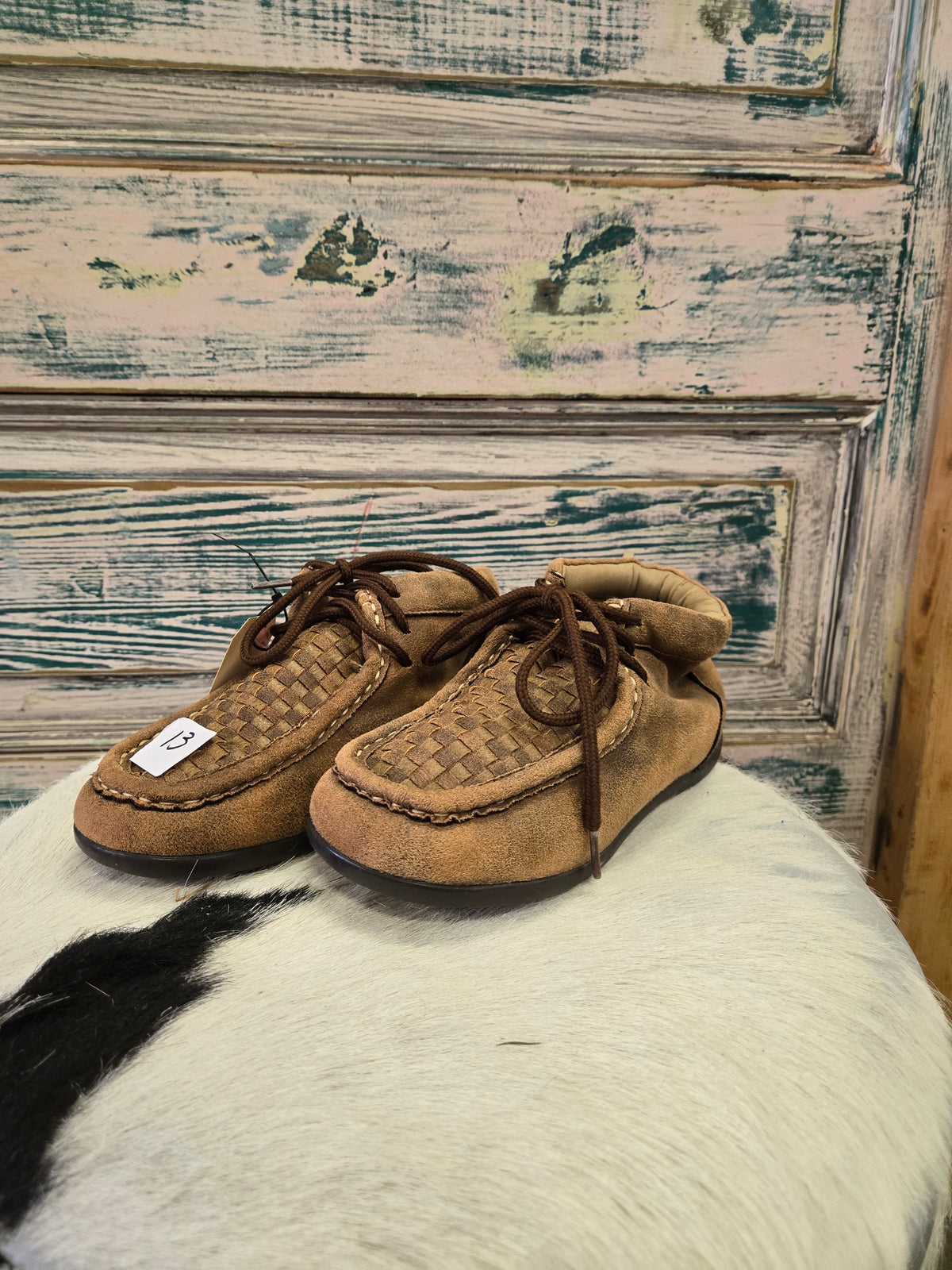 Kids Woven Top Lace Up Loafers