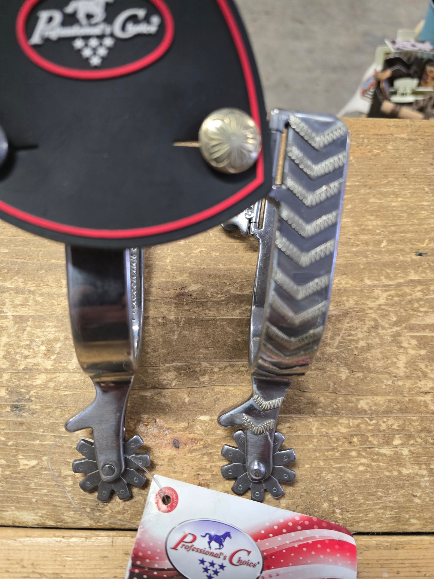 NEW Stainless Chevron Spurs