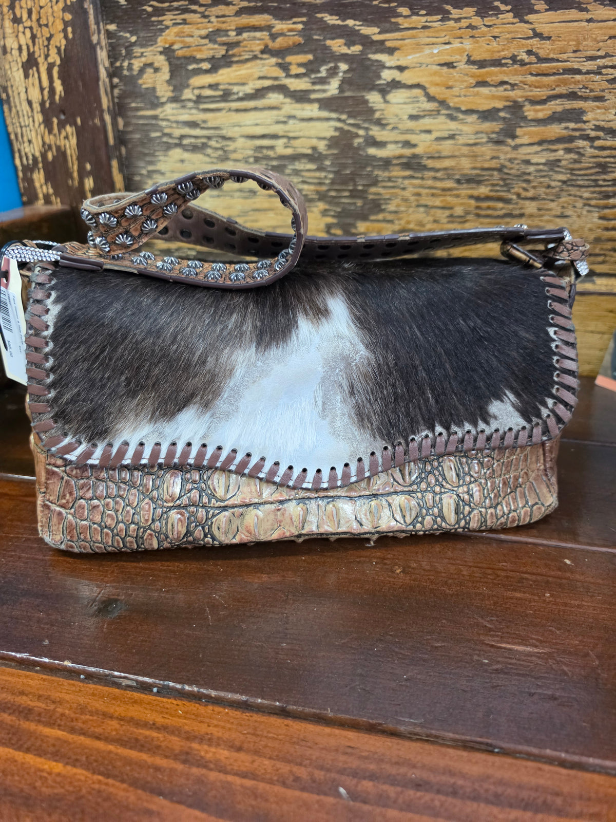 Faux Camen & Hide Purse