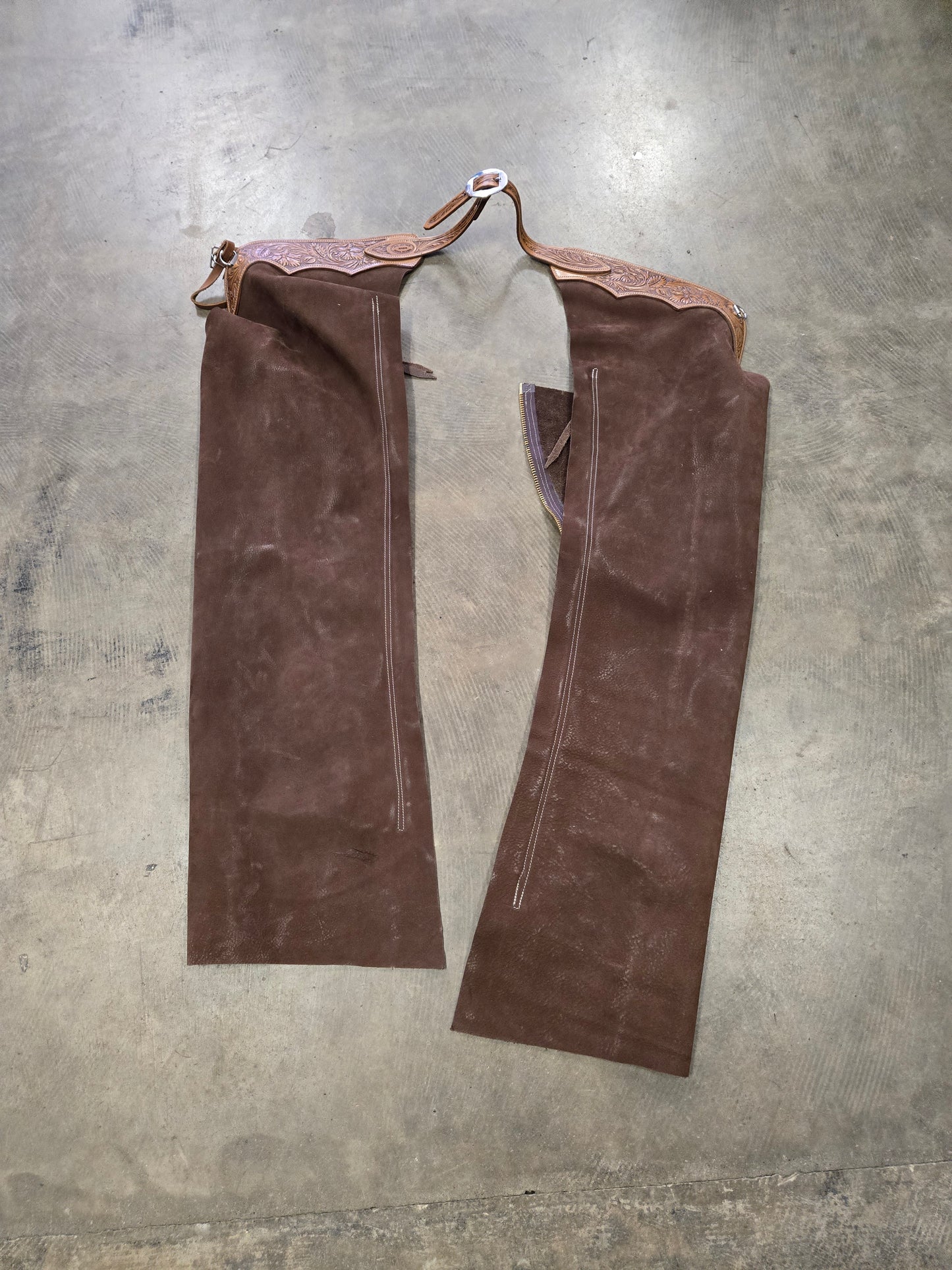 LIKE NEW Chaps- Carved Belt