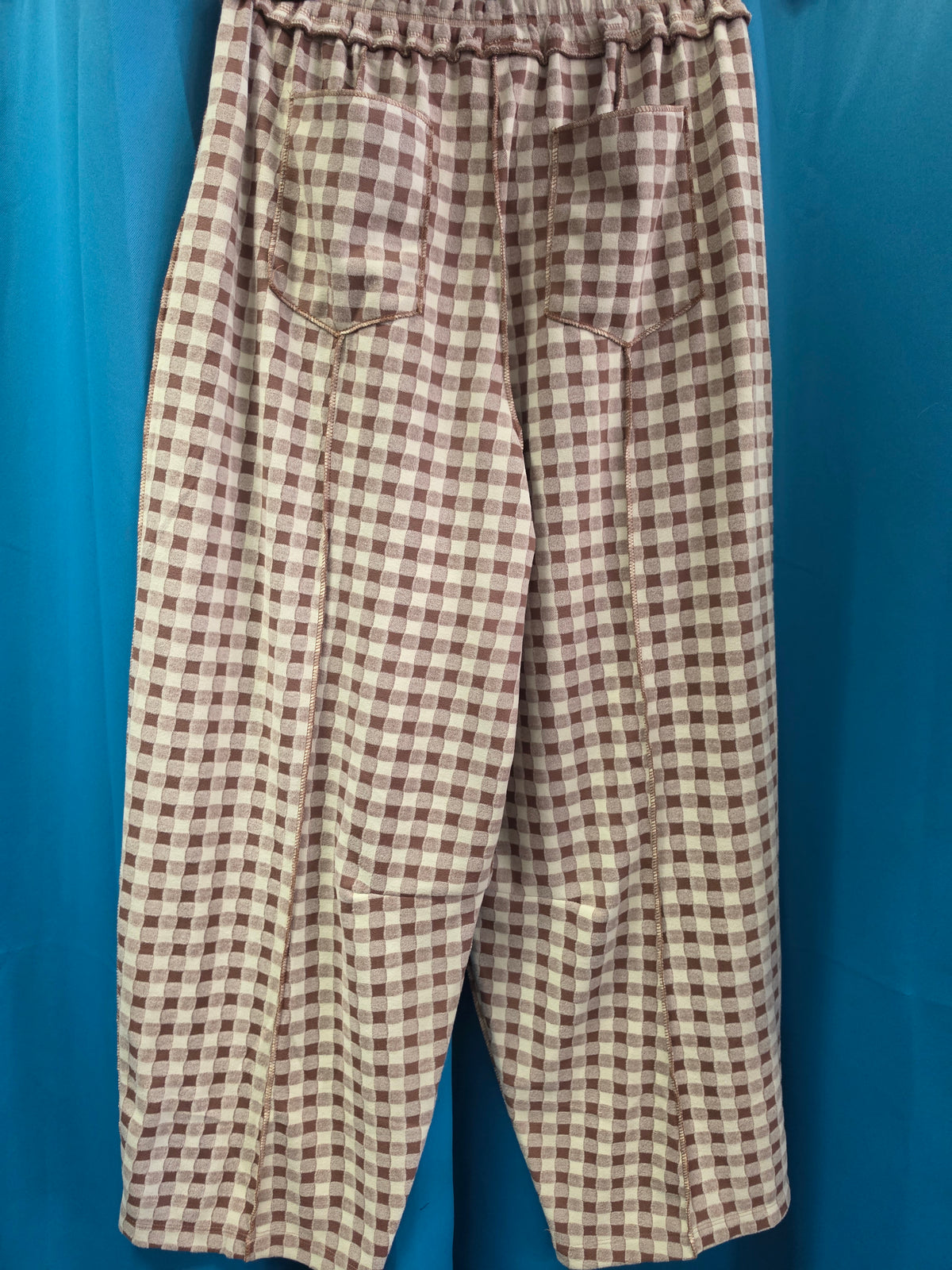 NEW Ivory- Cream Checkered                      Lounge Pants
