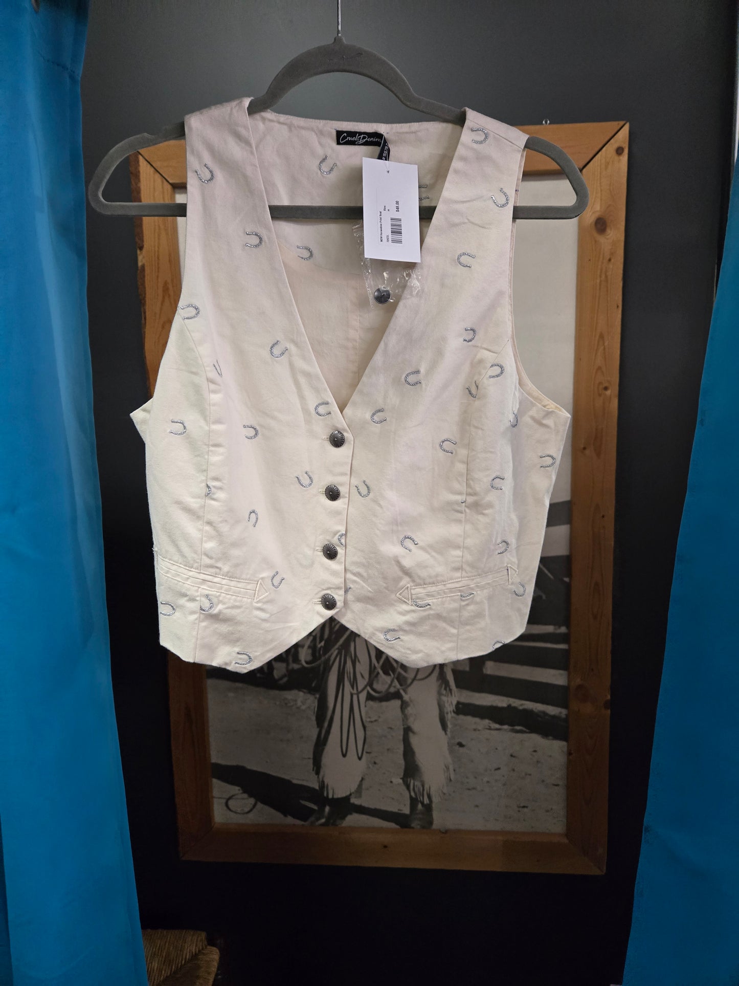 NEW Horseshoe Print Vest