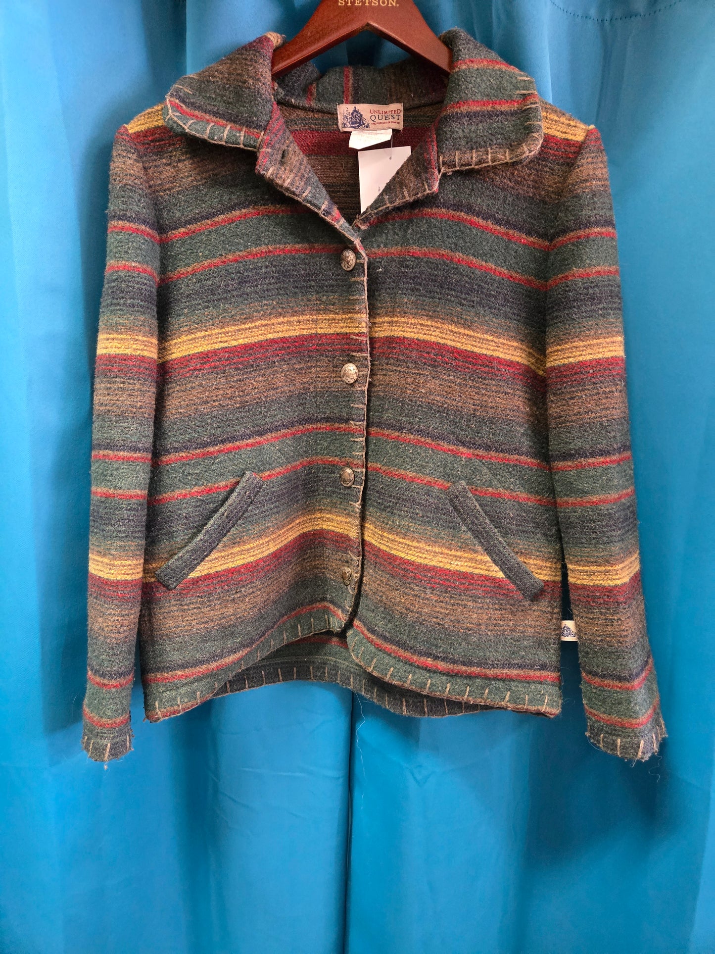 Serape Wool Jacket                            Whip Stitching
