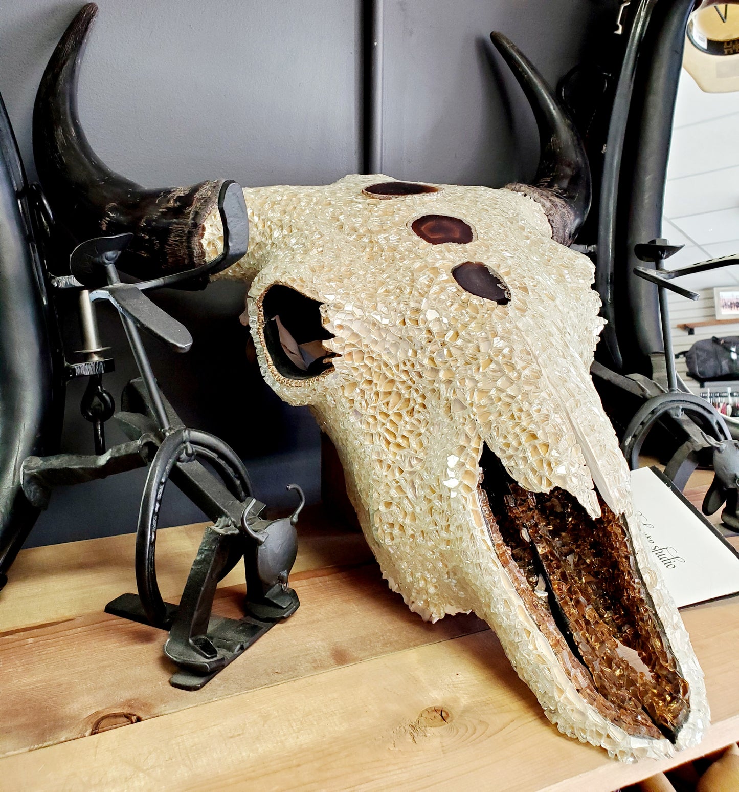 Desert Outlaw Bison Skull
