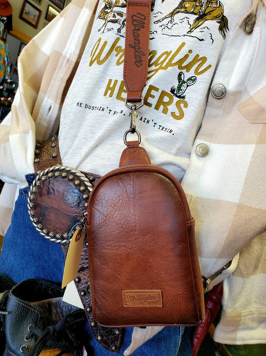 Wrangler Cross Body Bag Brown