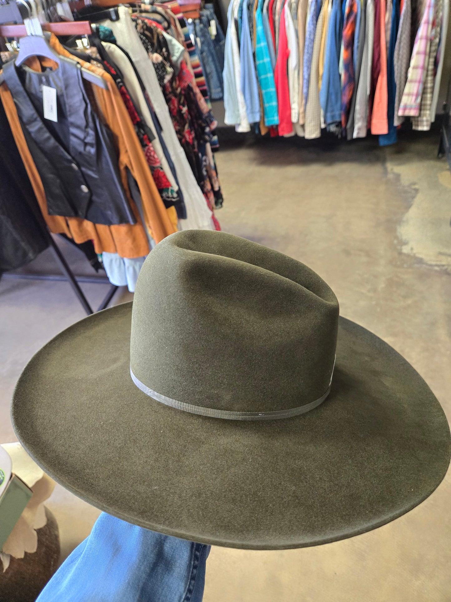 Moss Green Gus Crease Felt Hat