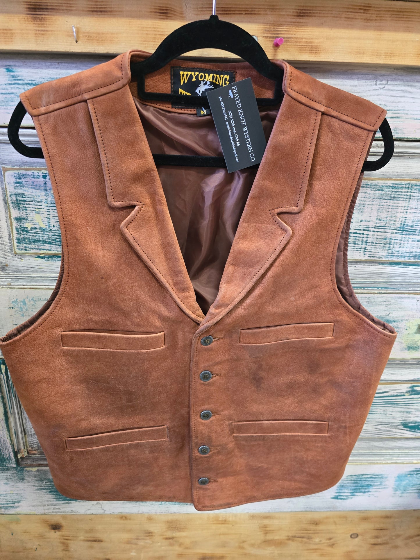 Men's Leather Wyoming Traders                Vest