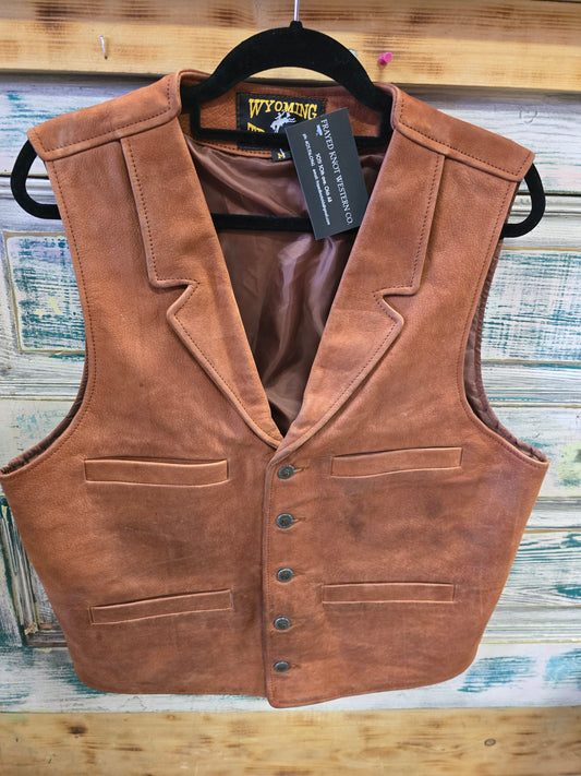 Men's Leather Wyoming Traders                Vest
