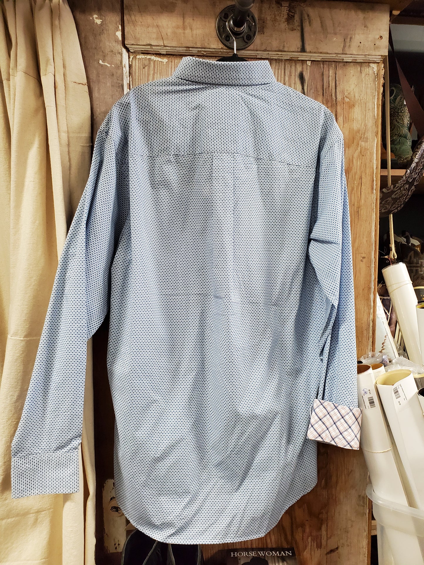 NWT Mens Blue Pattern W/shirt - LT & XLT