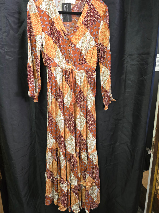 Patchwork Long Maxi Dress