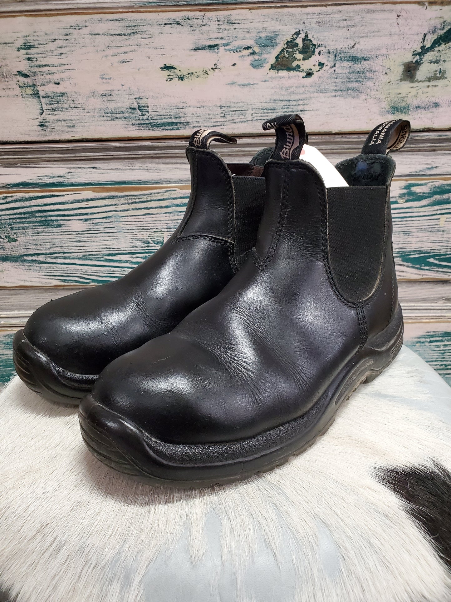 Black Blundstone Steel Toe Boots