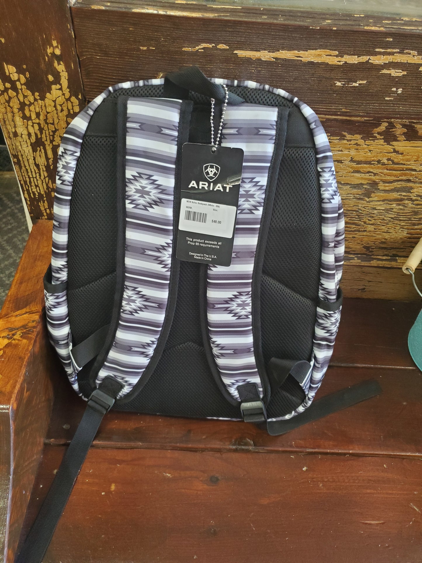 NEW Aztec Backpack (White-Blk)