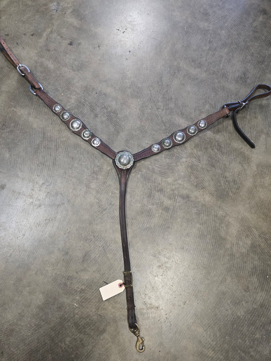 Leather Breast Collar/Conchos