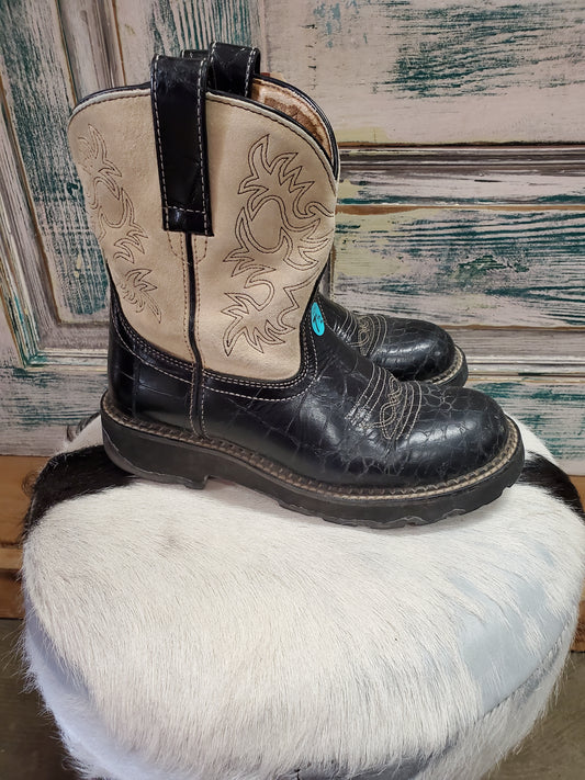 Ladies Ariat Fat Baby                   Black -Cream