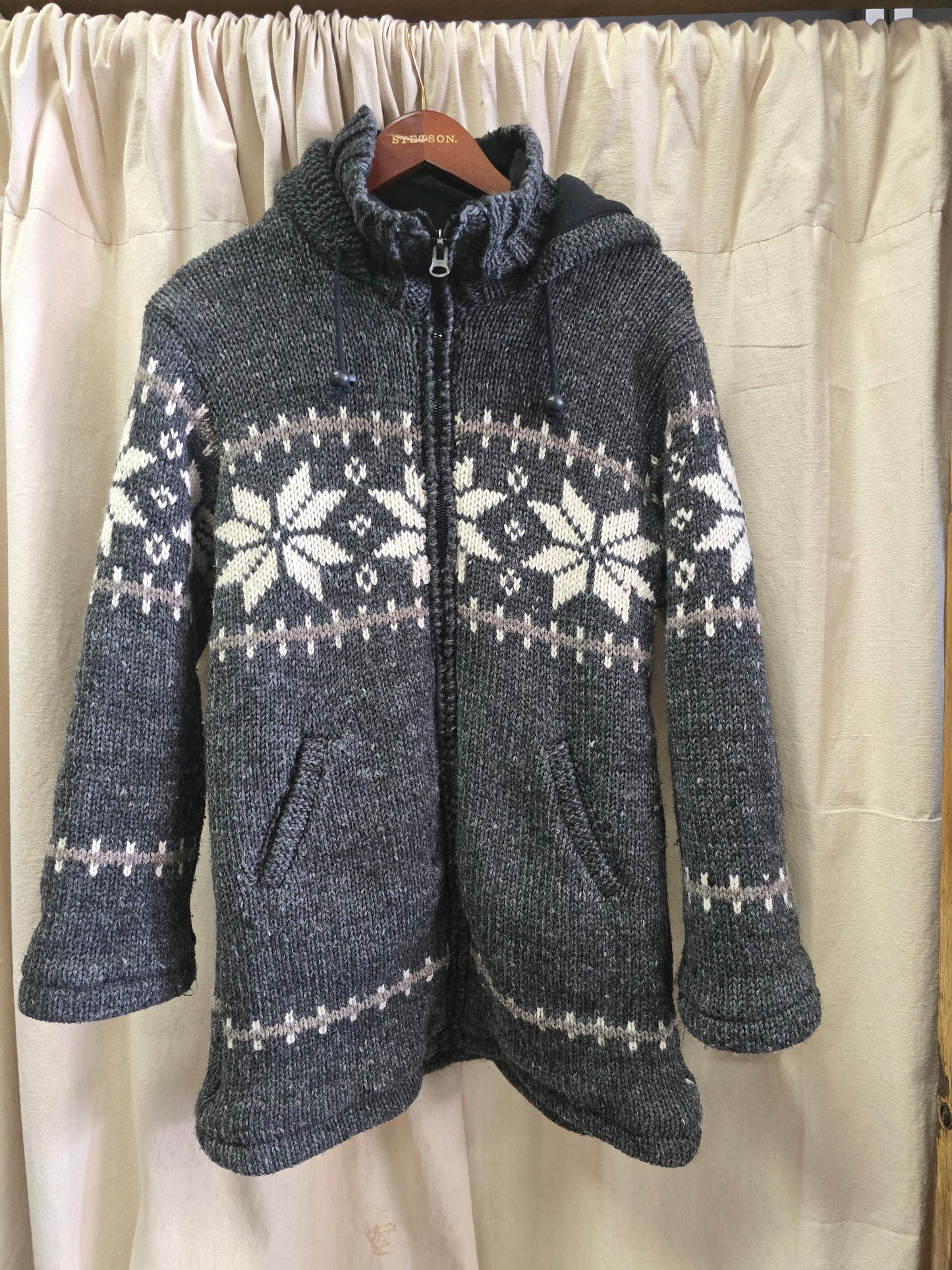 Long Knit Lined Sweater/ Full Zip
