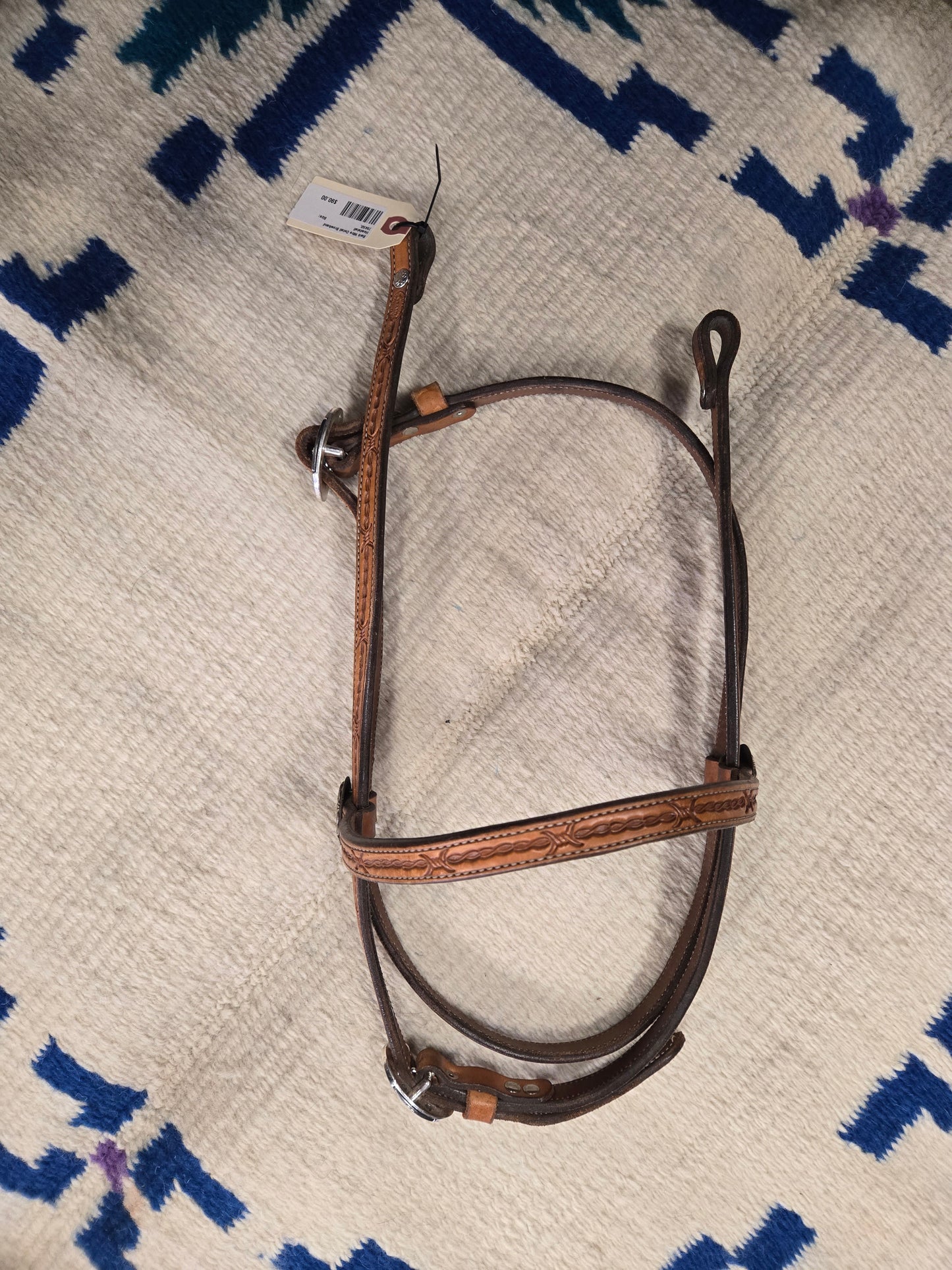 Barb Wire Detail Browband                          Headstall