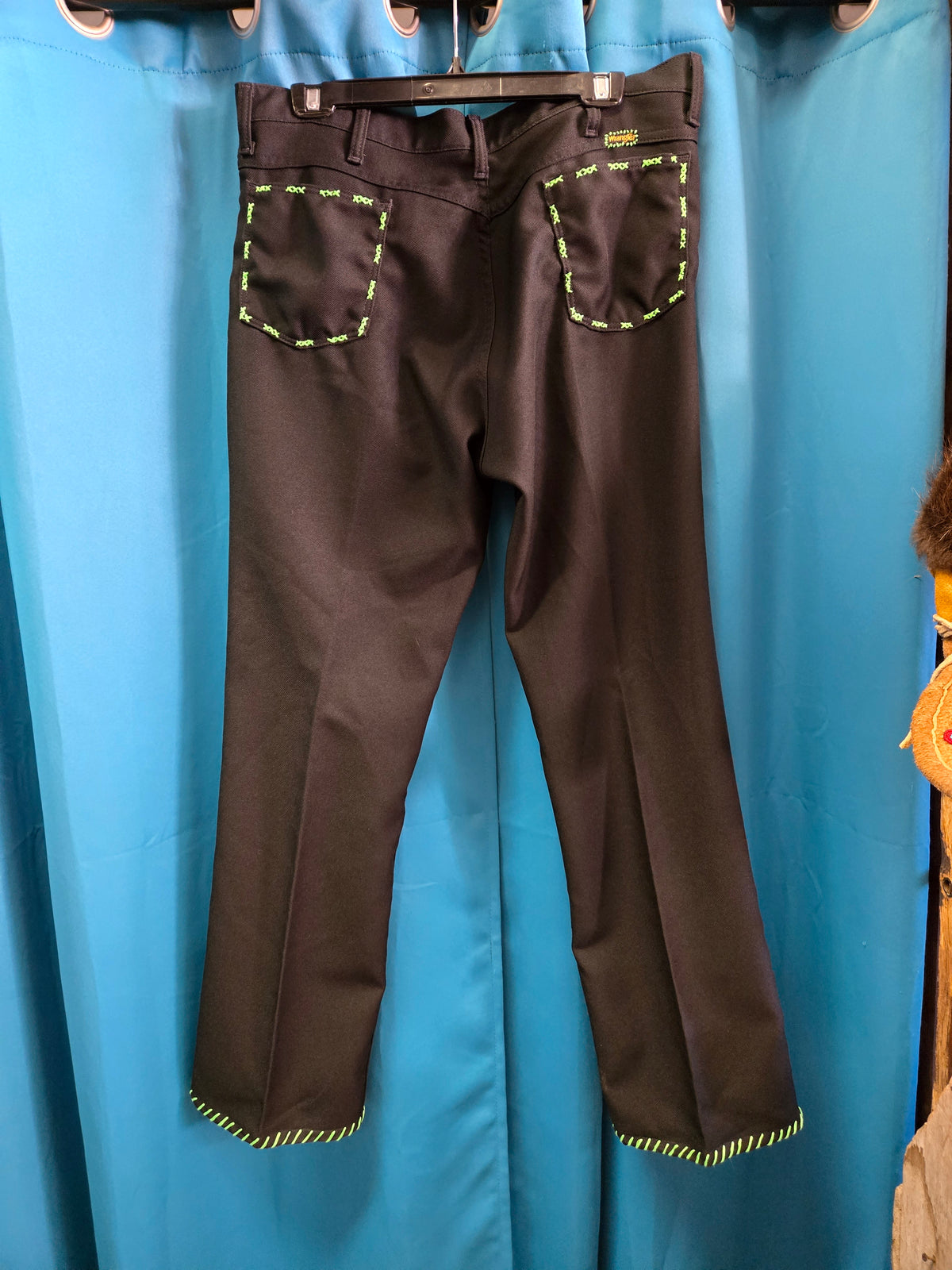 Upcycled Vintage Trousers                    black - green