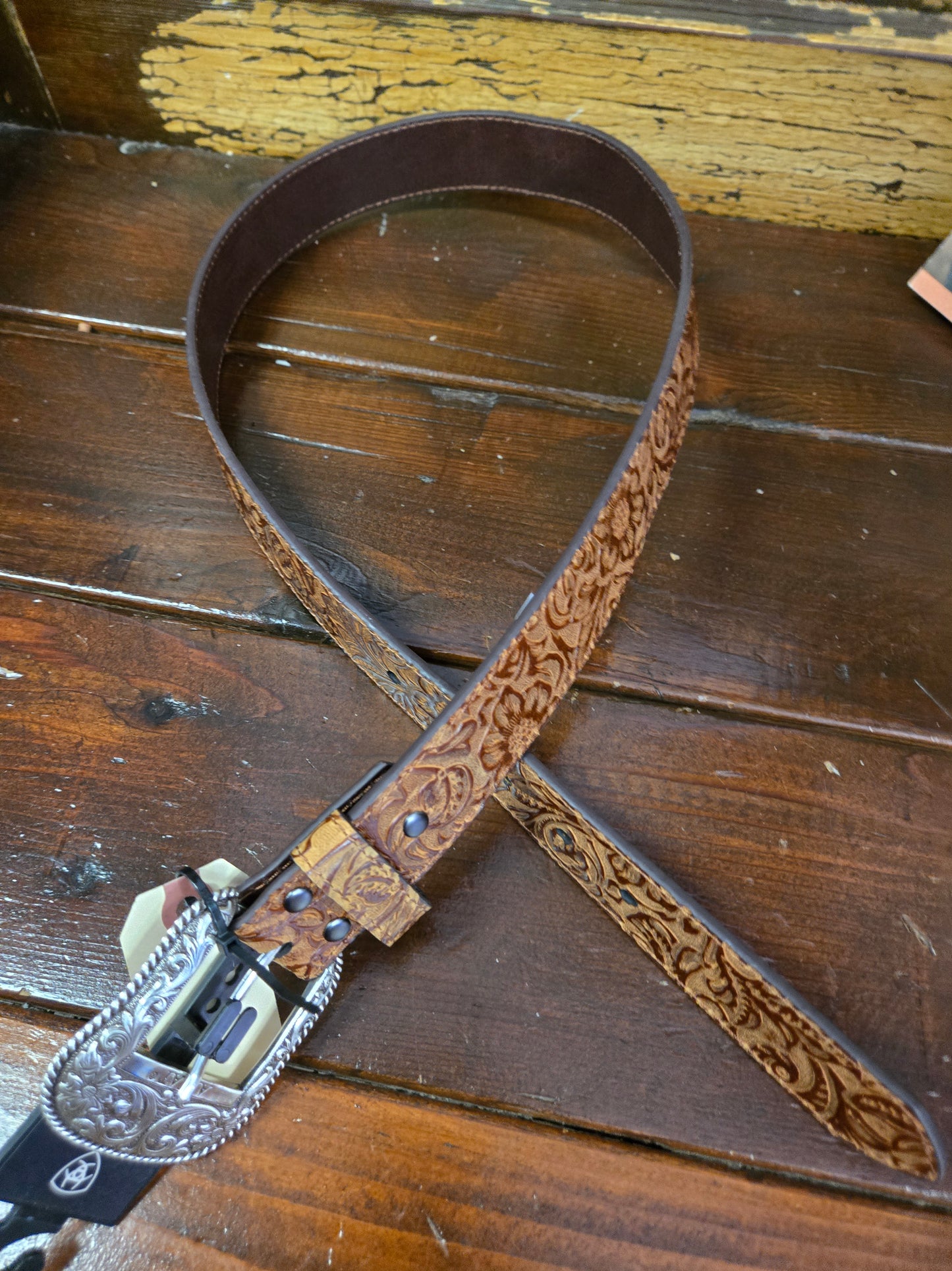 NEW Leather Floral Belt