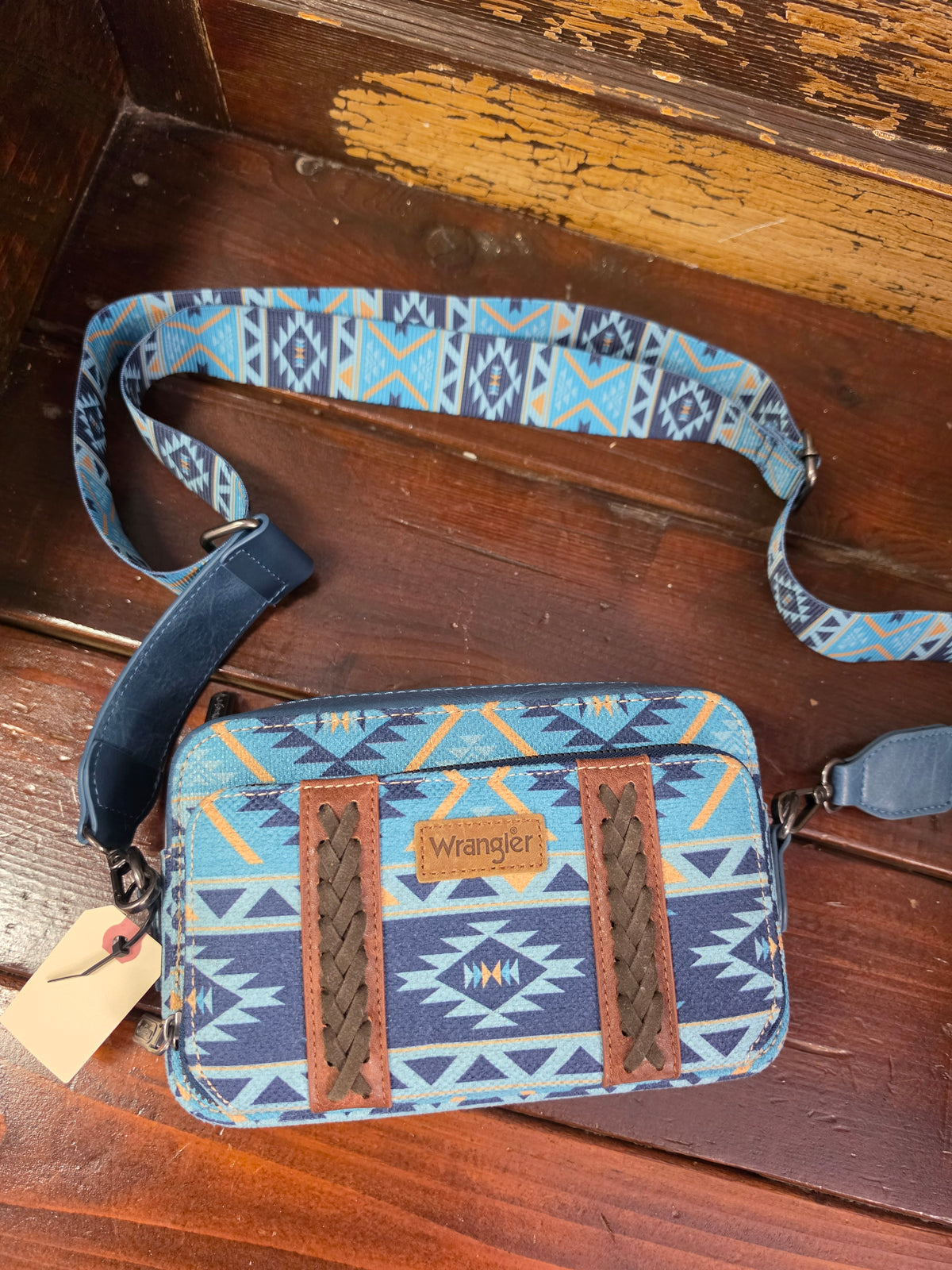 Blue Aztec Purse                          Wallet Compartment