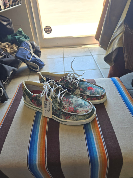 Twisted X Floral Print Shoe