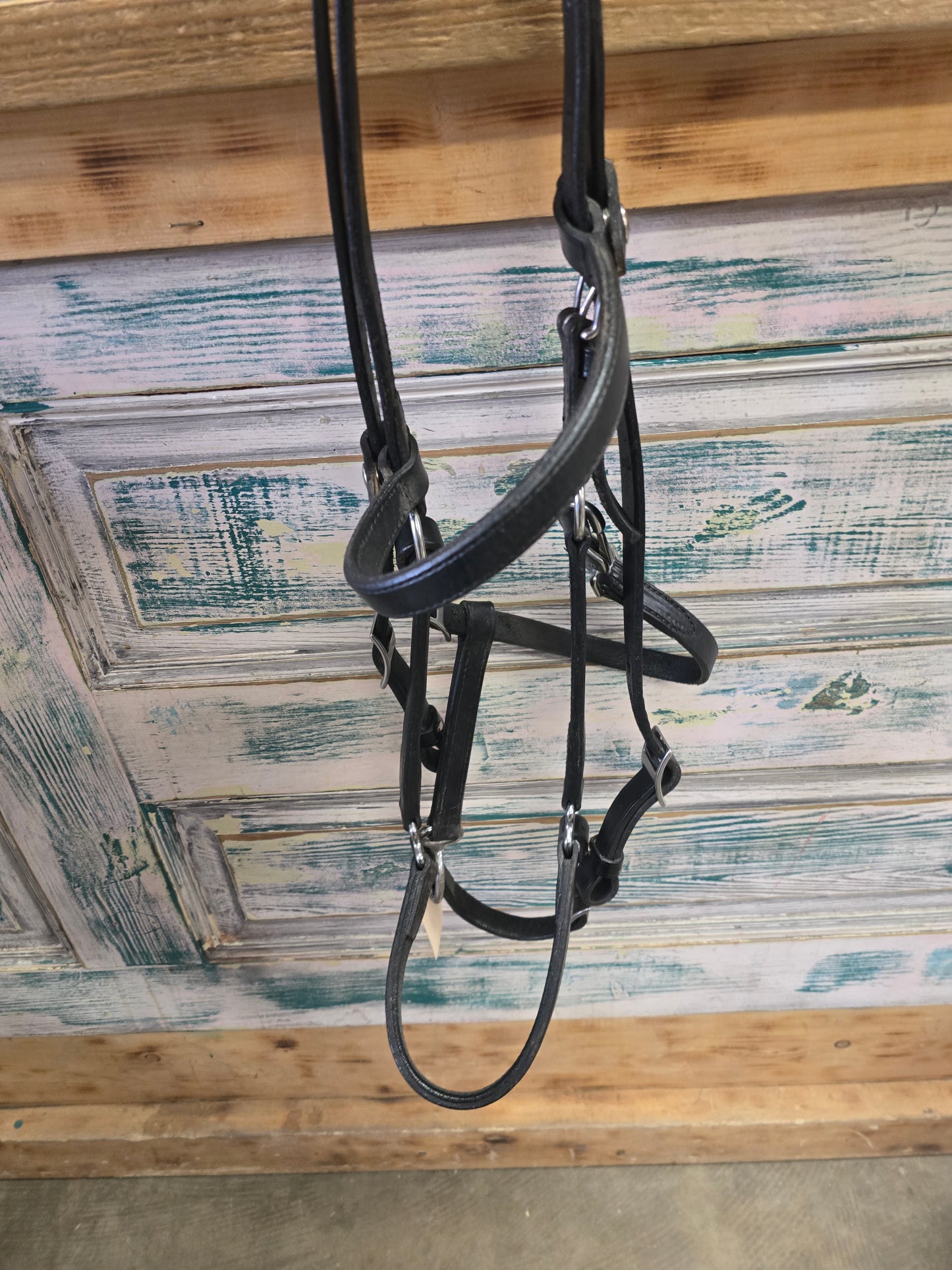 Black Leather Bitless Bridle