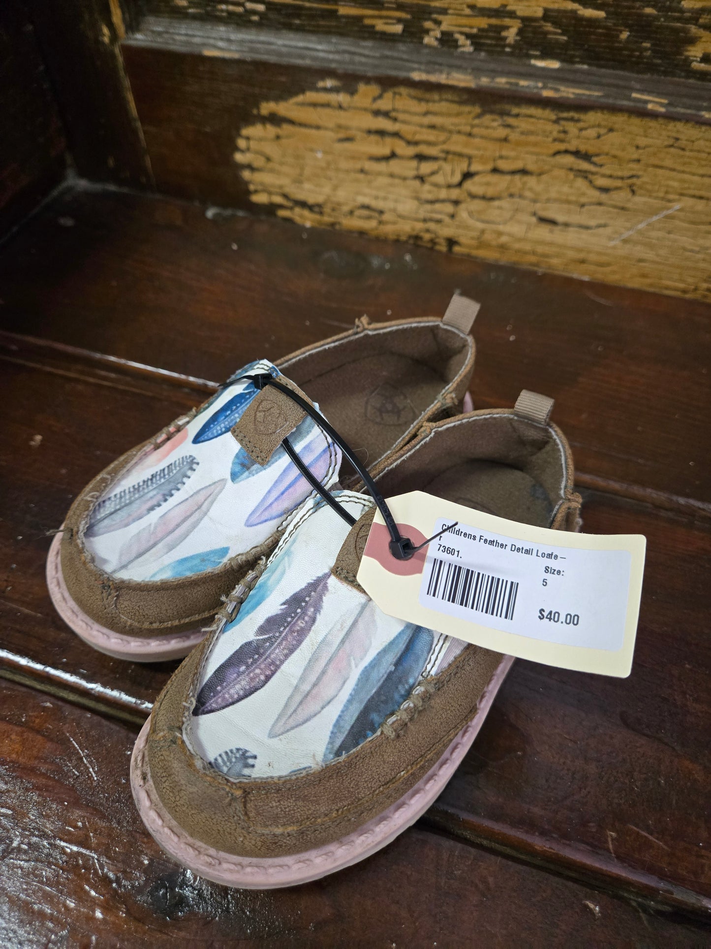 Childrens Feather Detail Loafer