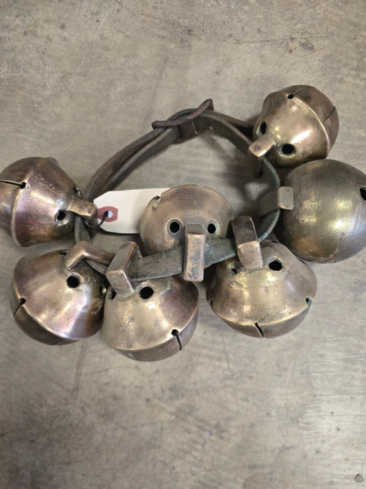 Set Of 7 Brass Sleigh Bells