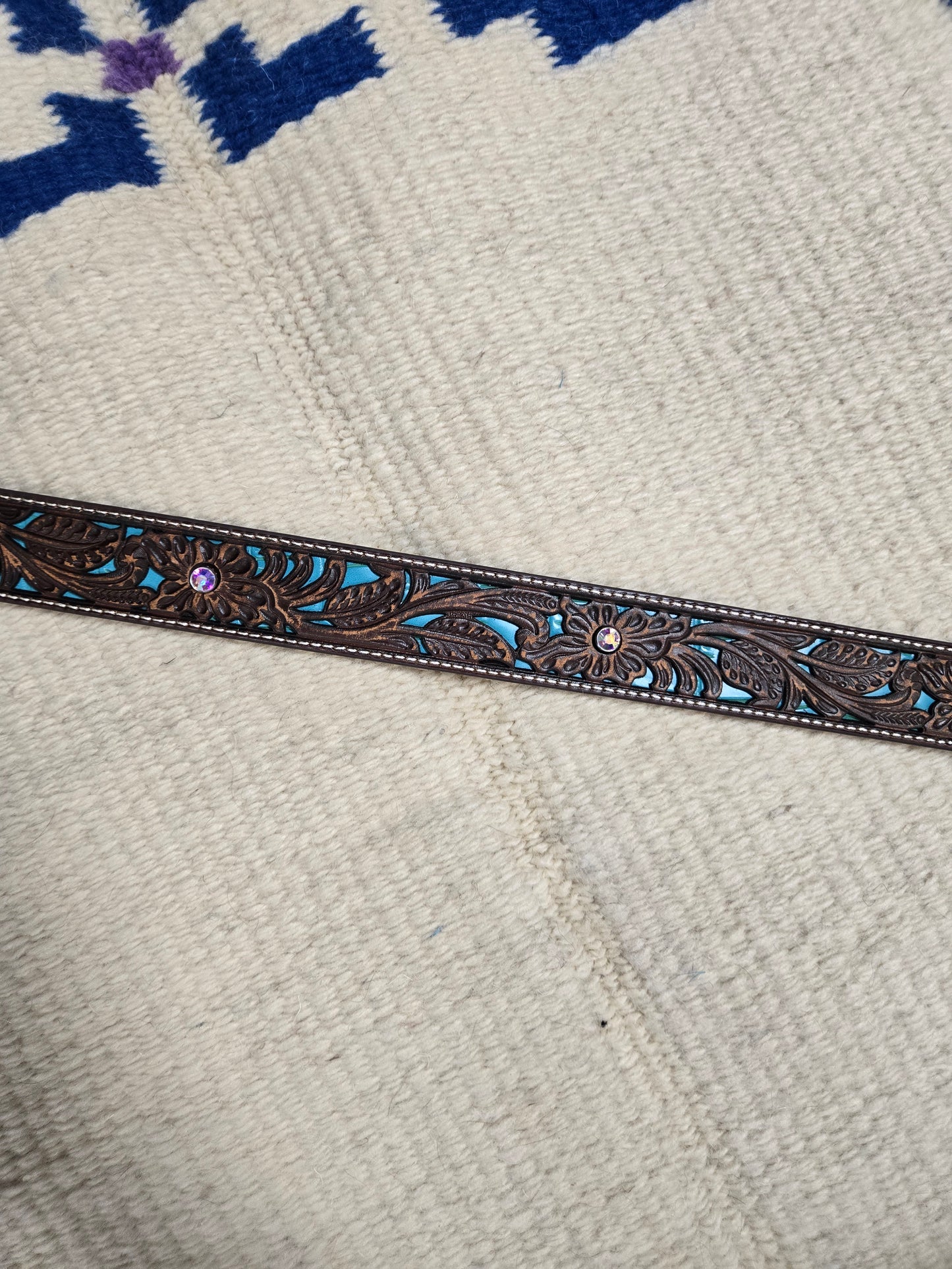 NEW Teal Inlay Belt- Ariat
