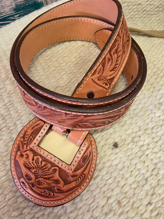 Full Carved Belt & Buckle NEW