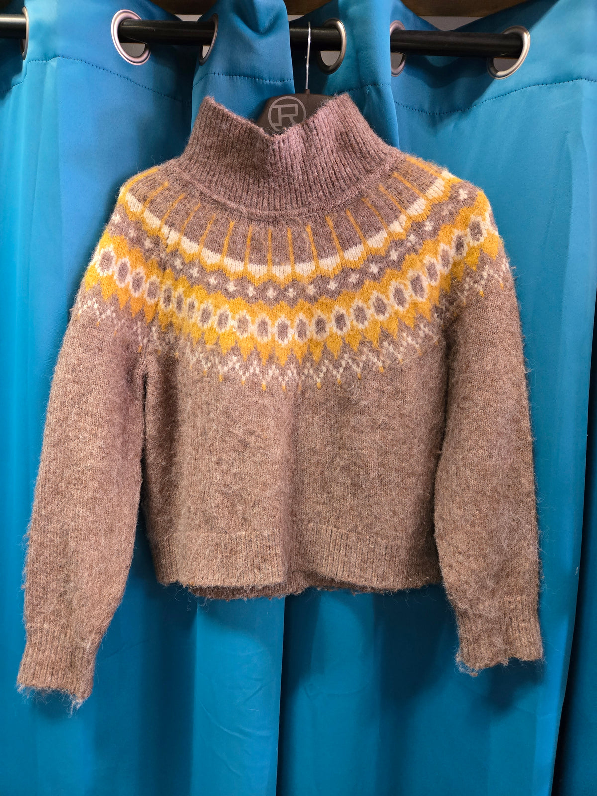 Knit Sweater Mock Neck