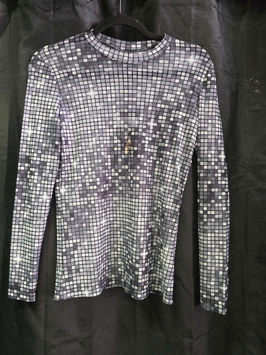 NEW Ladies Disco Mesh Shirt