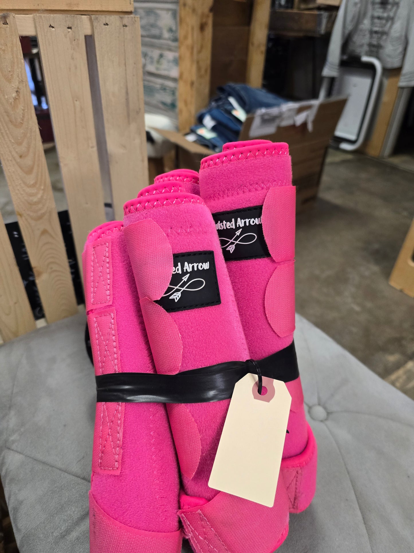 Bright Pink Sport Boots (set of 4)