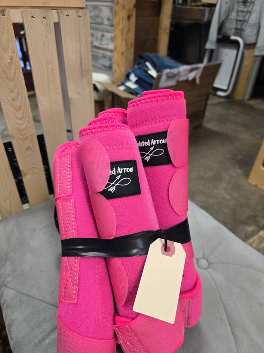 Bright Pink Sport Boots (set of 4)