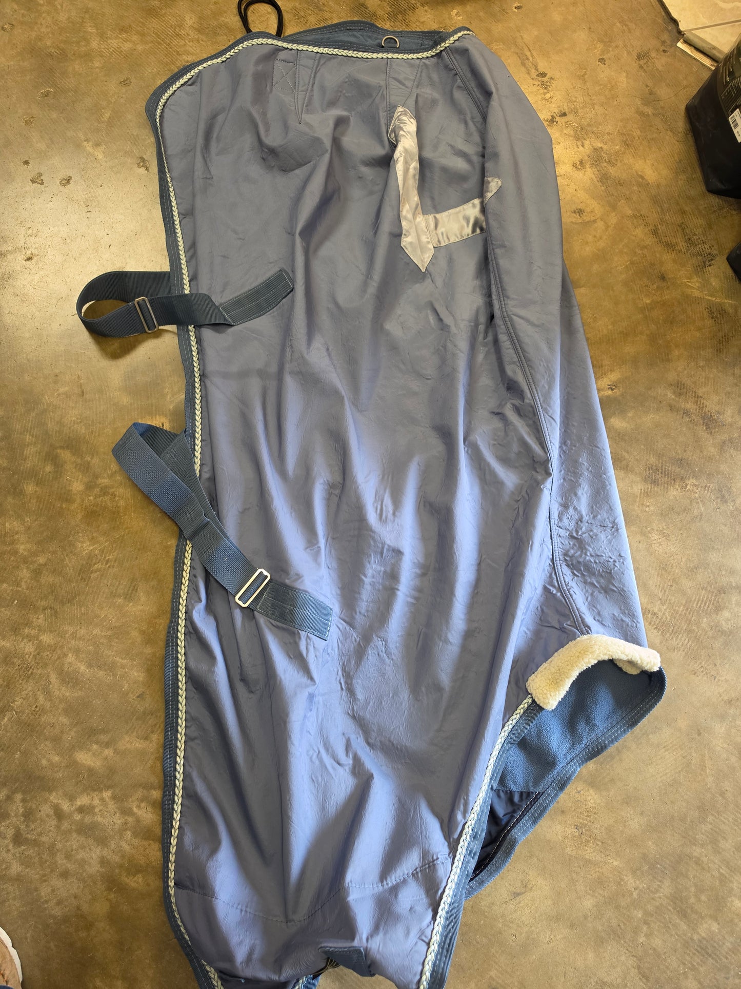 Blue Fleece Lined Turnout/Cooler                     Repairs