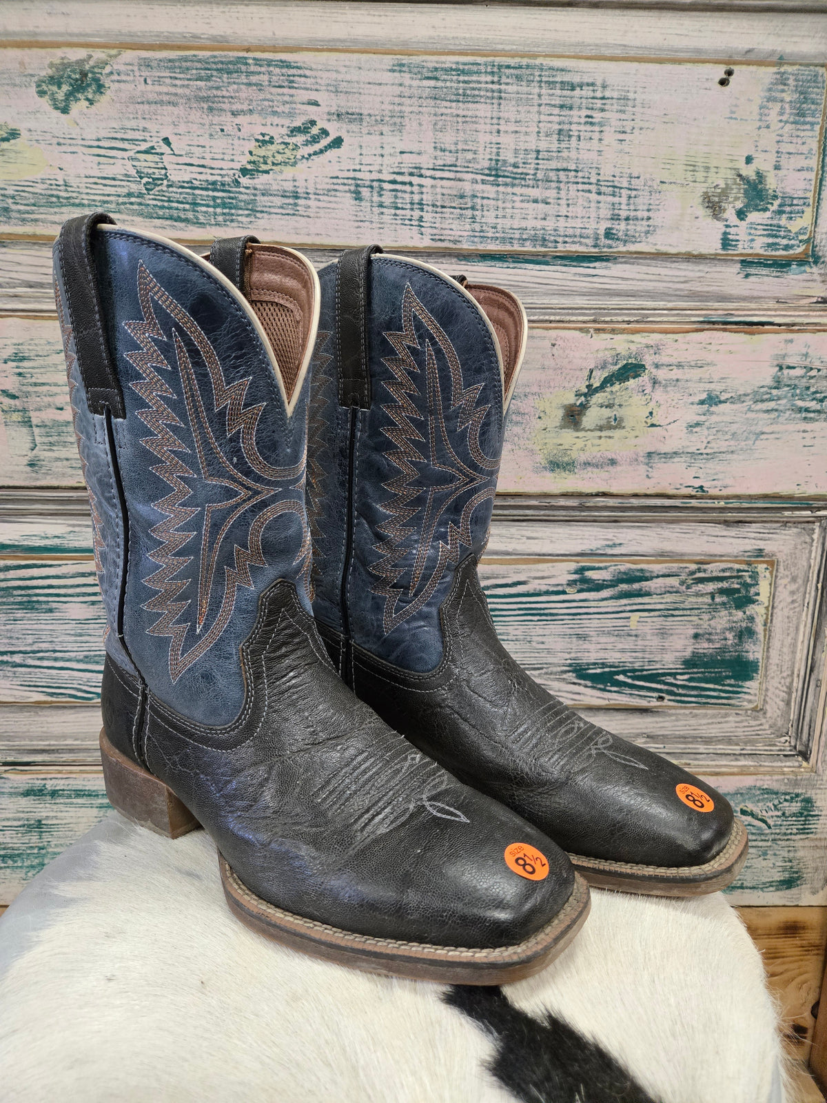 Men's Blue Top Sq. Toe Boots