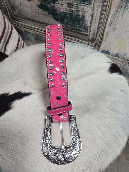 NEW Childs Belt - Pink Hide-On