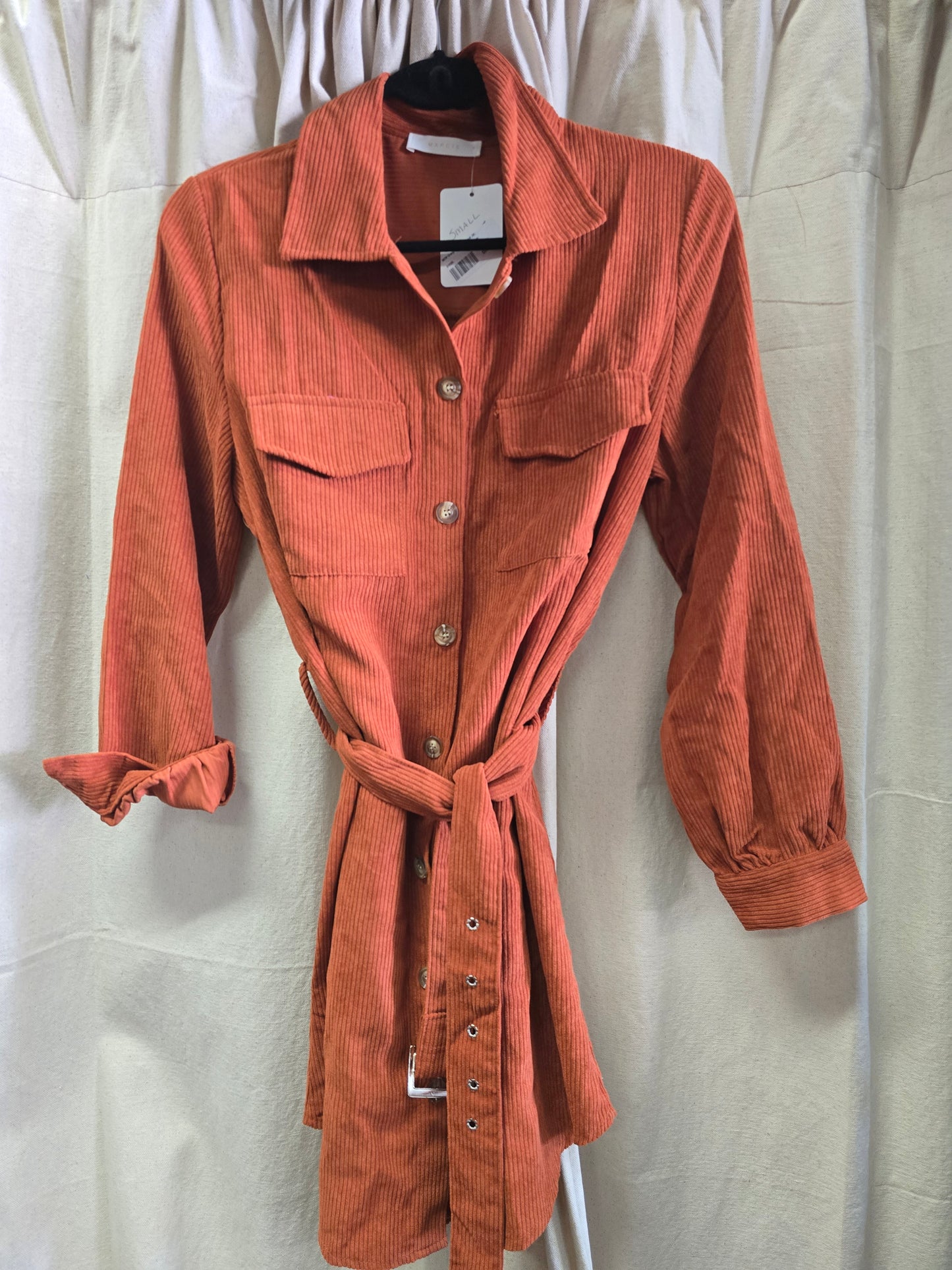 NEW Orange Cord Tie Waist Jkt.