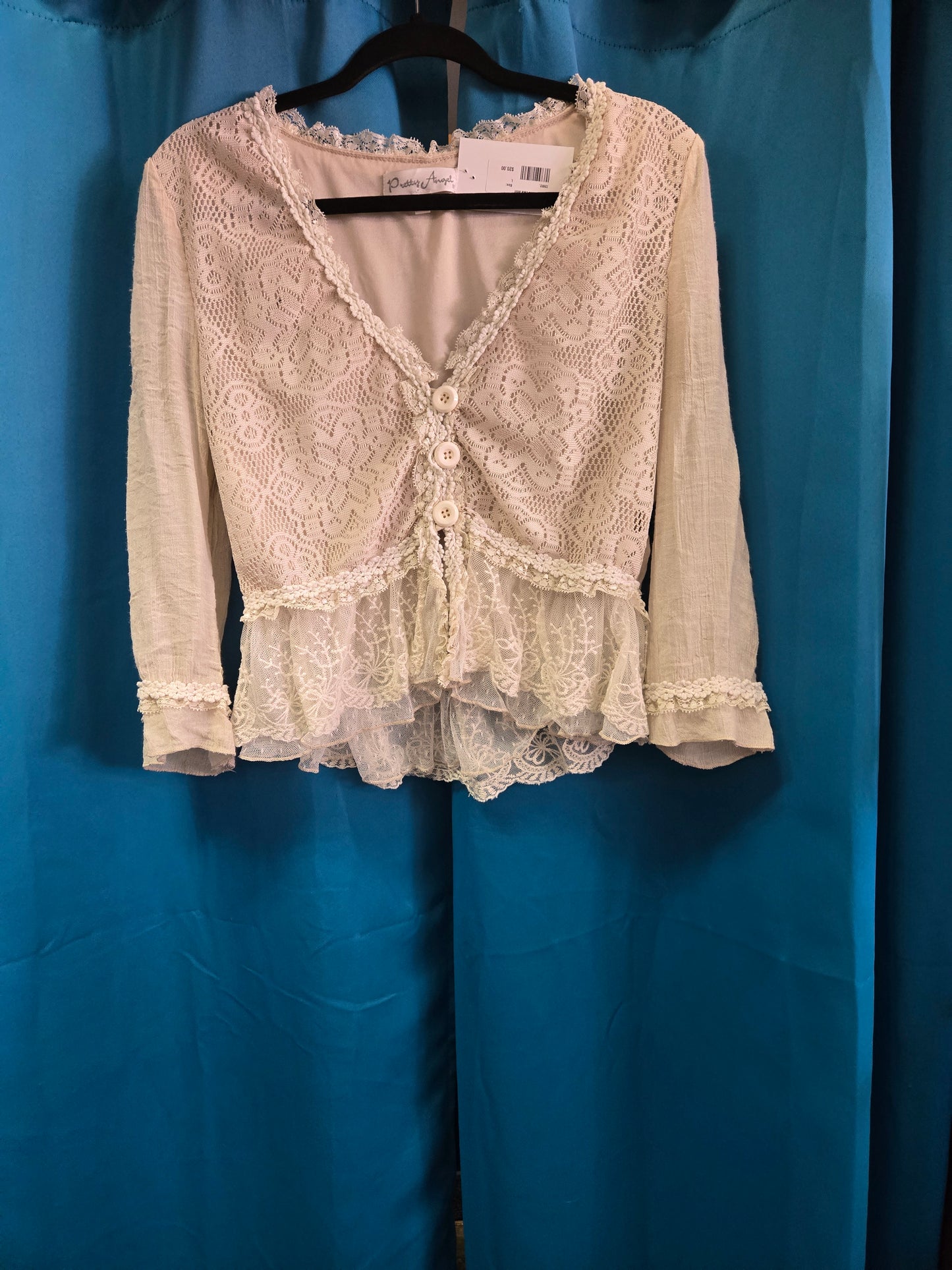 Cream-White Lace Shirt