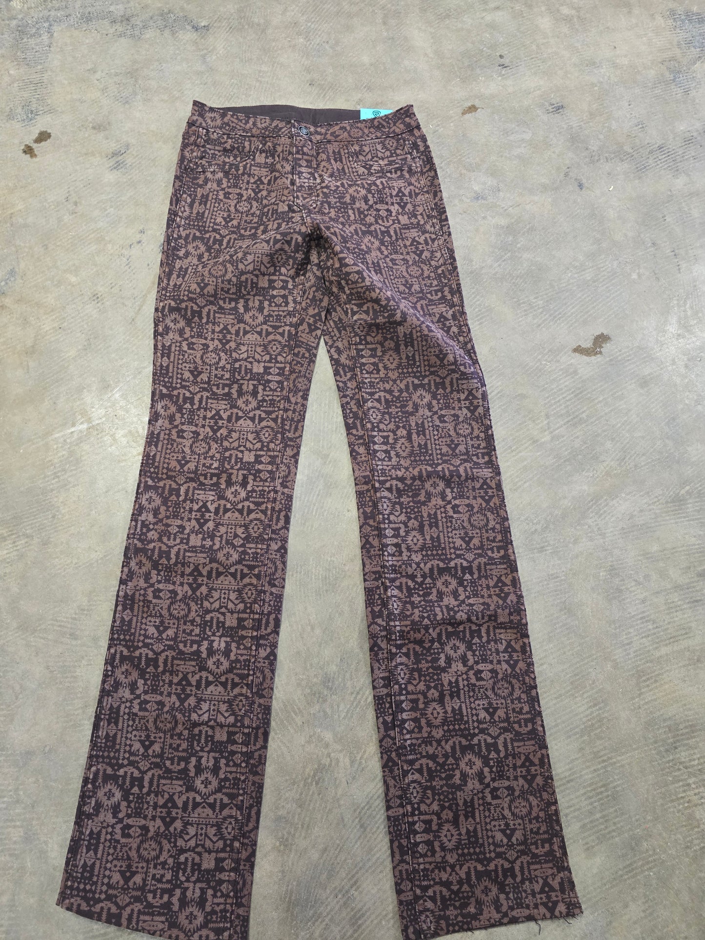 NEW Reversible Jeans              Brown Aztec Boot Cut Jeans