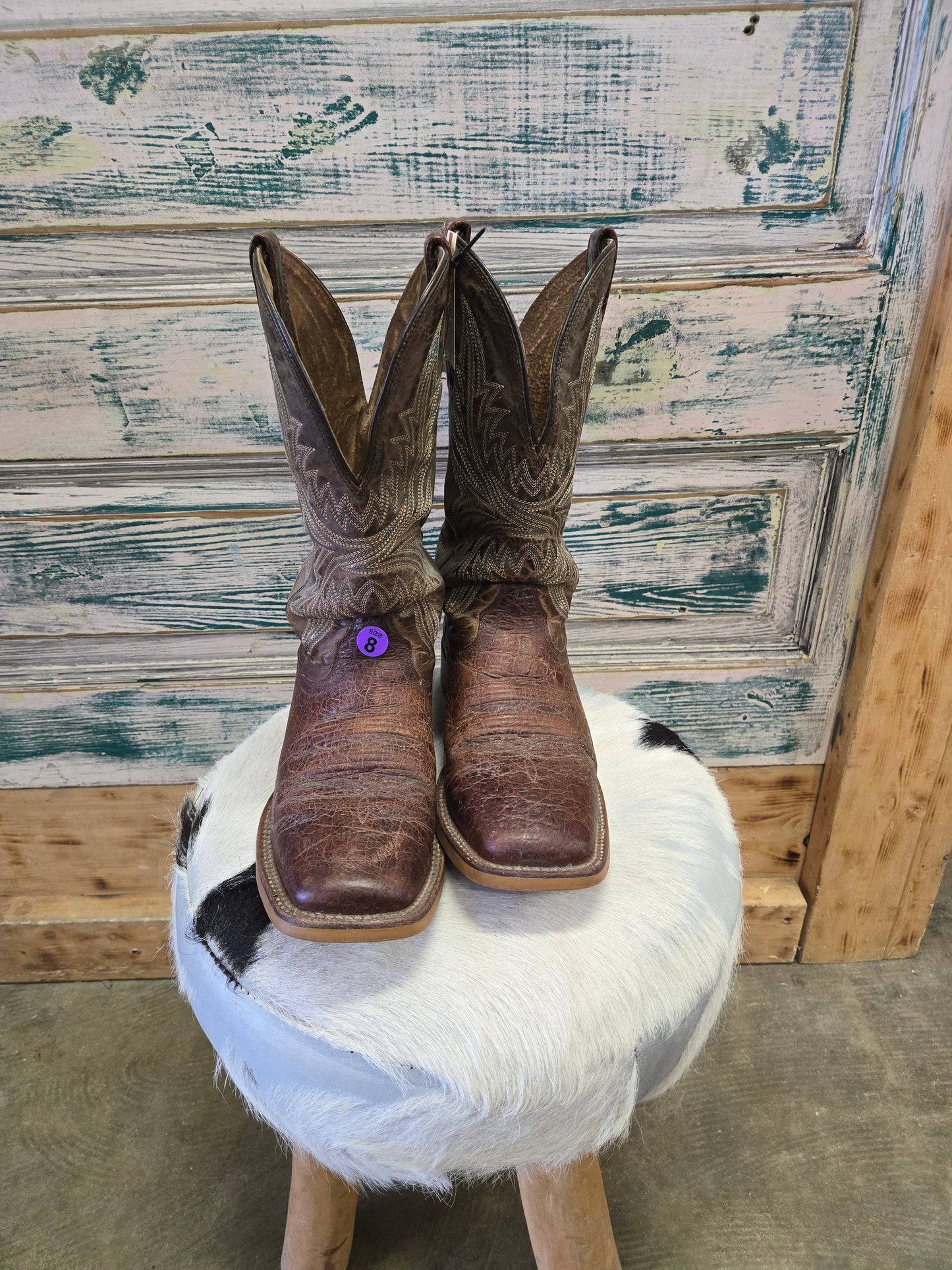 Mens Brown Sq Toe Ariat Boots