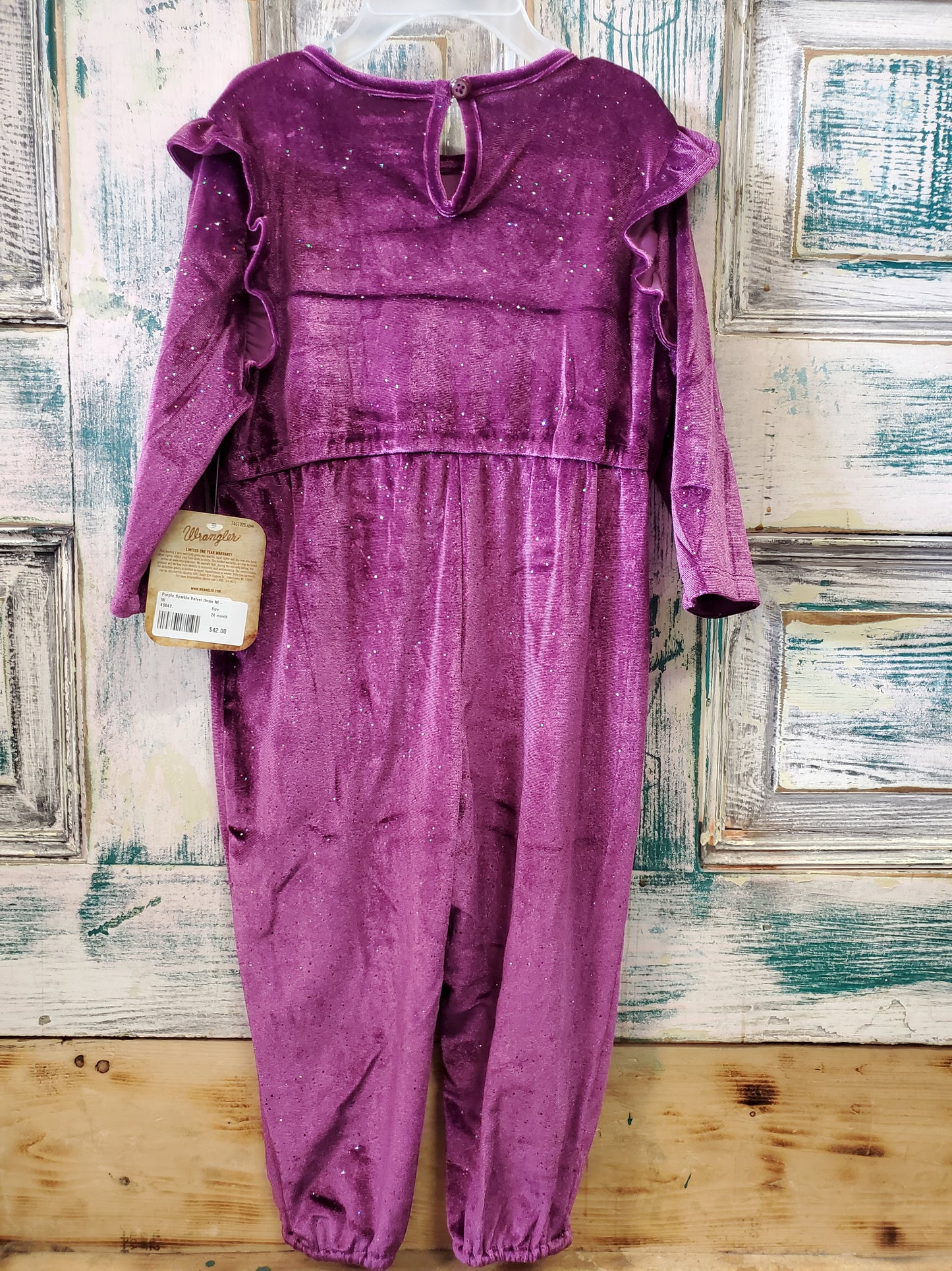 Purple Sparkle Velvet Onsie NEW