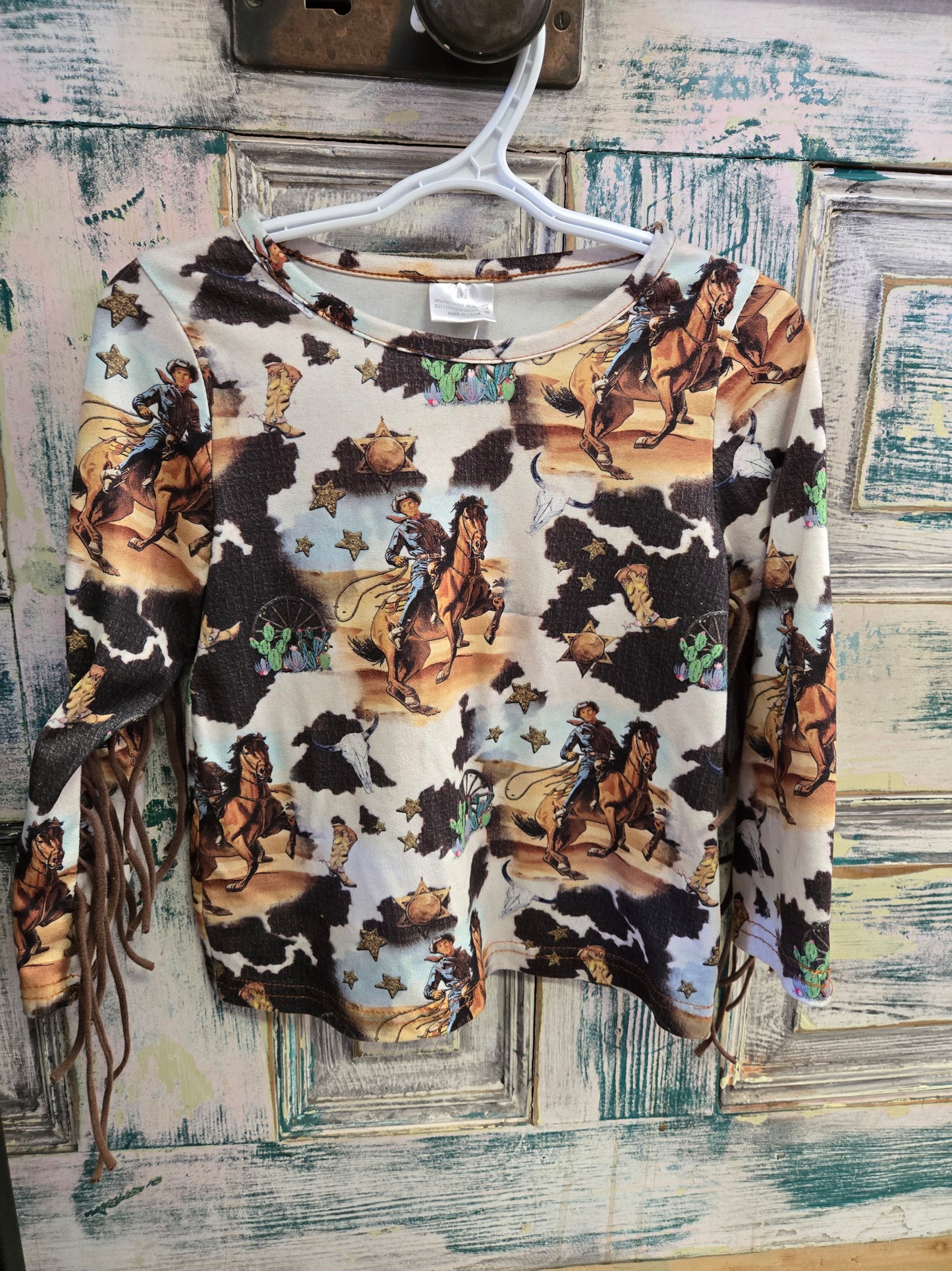 Girls Fringe Western Themed Shirt