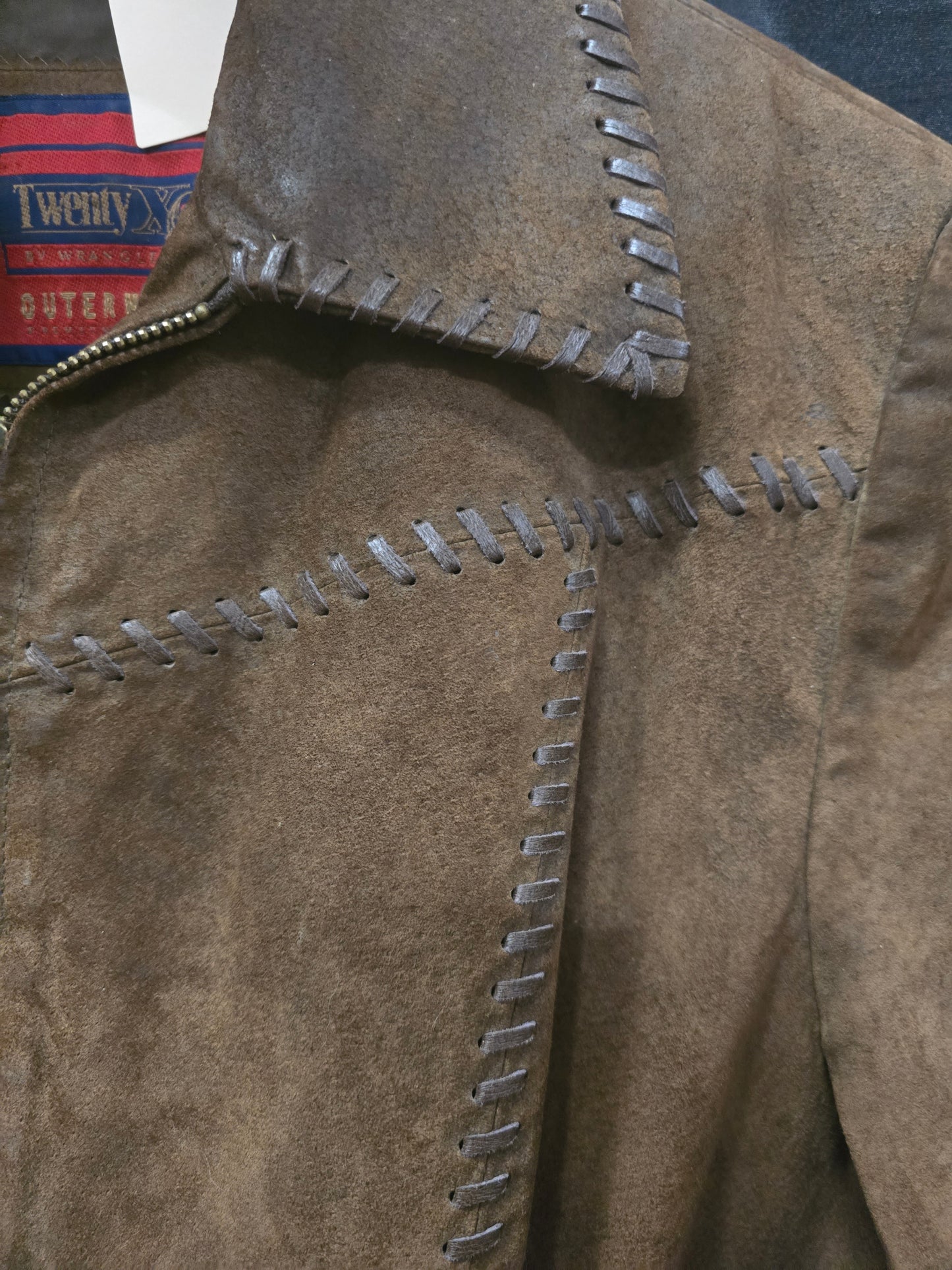Ladies Suede Whip-stitched                 Jacket