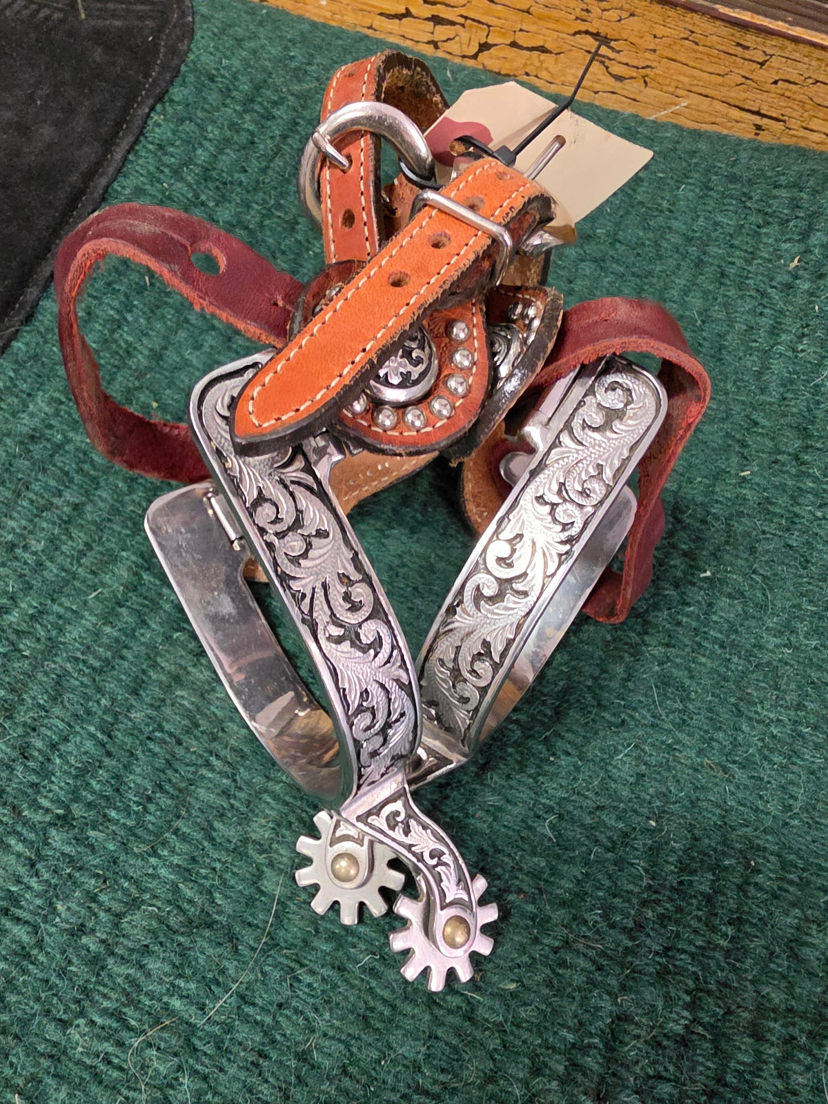 Fancy Shank Spurs W/ Straps