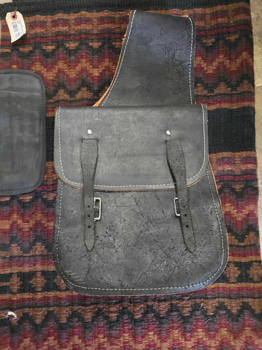 Black Rough-Out Saddlebags