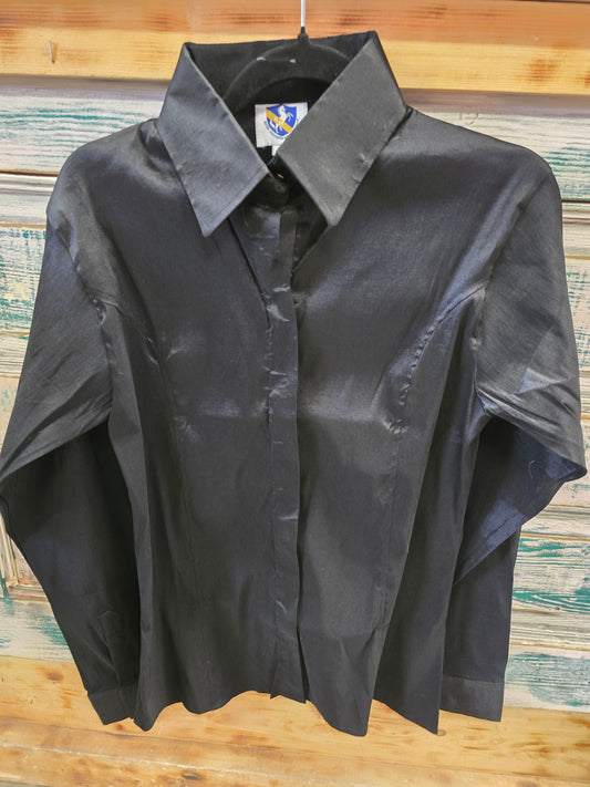 Black Zip Front Show Shirt